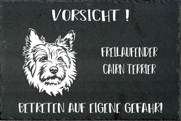 Schieferplatte Cairn Terrier