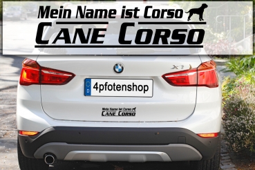 Aufkleber "Mein Name ist Cane Corso"