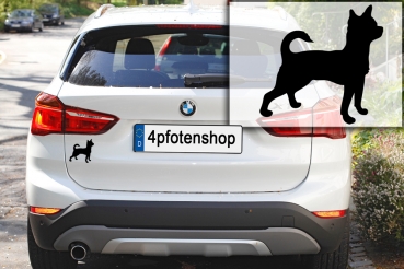 Autoaufkleber Chihuahua stehend Silhouette