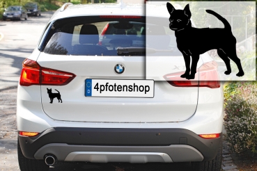 Autoaufkleber Chihuahua stehend Silhouette