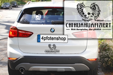 Aufkleber Chihuahua "Chihuahuafiziert"