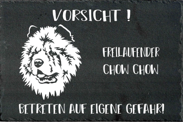 Schieferplatte Chow Chow