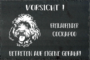 Schieferplatte Cockapoo