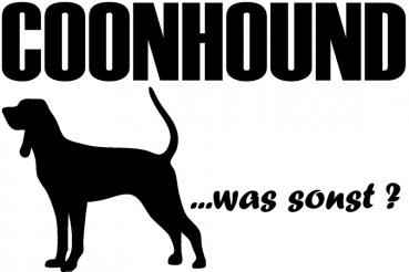 Aufkleber "Coonhound ...was sonst?"