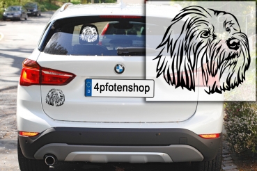 Autoaufkleber "Coton de Tulear" Kopf