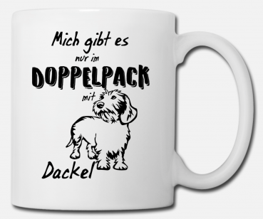 Tasse Dackel (Rauhaar) "Doppelpack"