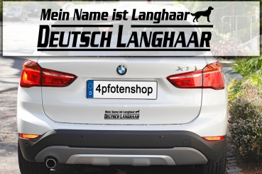 Aufkleber "Mein Name ist Deutsch Langhaar"