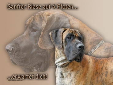 Aluminiumschild Deutsche Dogge