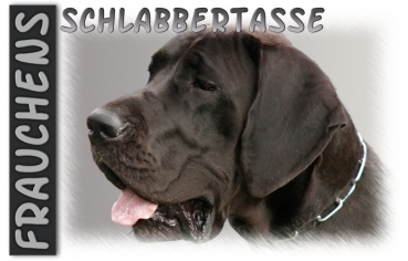 Fototasse Deutsche Dogge Herrchen/Frauchen