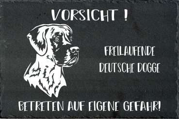 Schieferplatte Deutsche Dogge