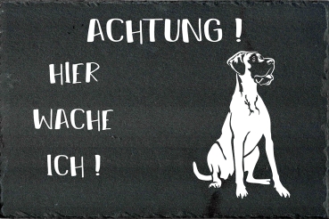 Schieferplatte Deutsche Dogge