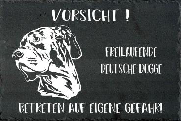 Schieferplatte Deutsche Dogge