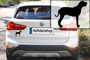 Autoaufkleber Deutsche Dogge stehend Silhouette