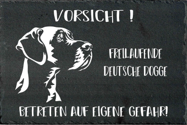 Schieferplatte Deutsche Dogge