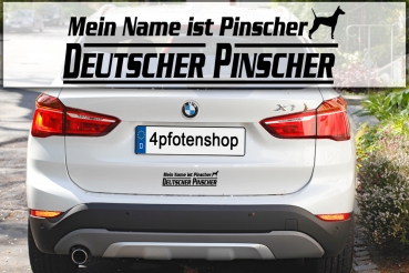 Aufkleber "Mein Name ist Deutscher Pinscher"