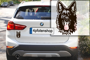 Autoaufkleber "Deutscher Schäferhund" Kopf