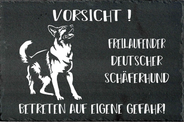 Schieferplatte Deutscher Schäferhund