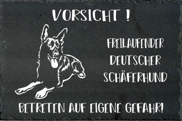 Schieferplatte Deutscher Schäferhund