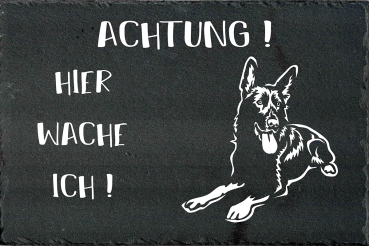 Schieferplatte Deutscher Schäferhund