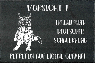 Schieferplatte Deutscher Schäferhund