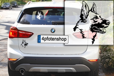 Autoaufkleber "Deutscher Schäferhund" Kopf