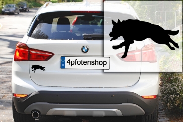 Autoaufkleber Deutscher Schäferhund rennend Silhouette