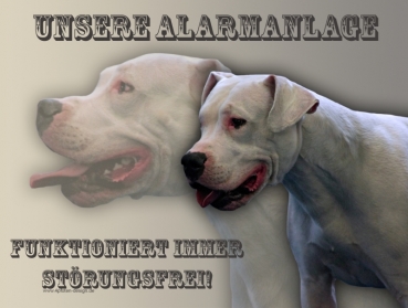 Hundewarnschild Dogo Argentino #1