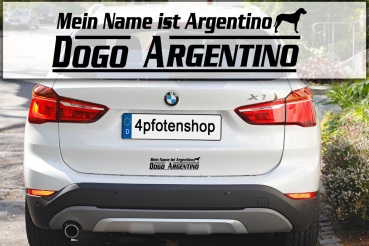 Aufkleber "Mein Name ist Dogo Argentino"