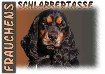 Fototasse Englischer Cocker Spaniel Herrchen/Frauchen