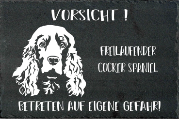 Schieferplatte Englischer Cocker Spaniel