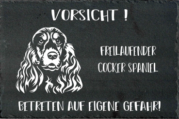 Schieferplatte Englischer Cocker Spaniel