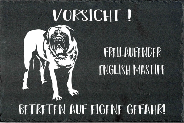 Schieferplatte Englischer Mastiff