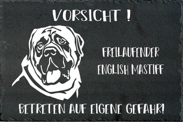 Schieferplatte Englischer Mastiff