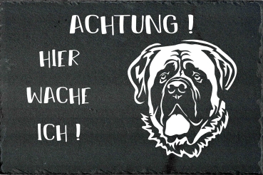 Schieferplatte Englischer Mastiff