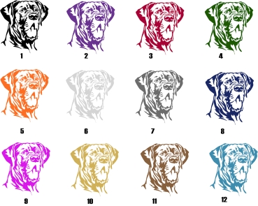 Autoaufkleber "Deutsche Dogge" Kopf