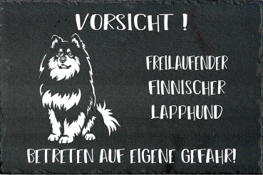 Schieferplatte Finnischer Lapphund (Suomenlapinkoira)