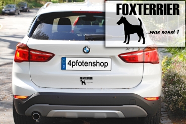 Preview: Aufkleber "Foxterrier (Kurzhaar) ...was sonst?"
