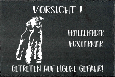 Schieferplatte Foxterrier (Drahthaar)