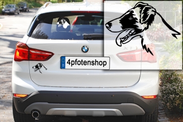 Autoaufkleber "Foxterrier" (Glatthaar) Kopf