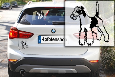 Autoaufkleber "Foxterrier (Drahthaar)" Kontur