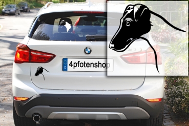 Autoaufkleber "Foxterrier" (Glatthaar) Kopf