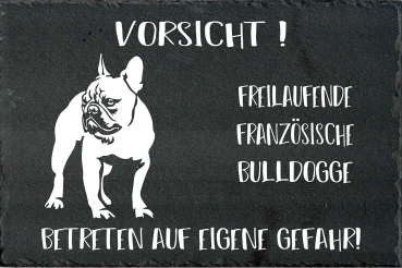 Schieferplatte Französische Bulldogge