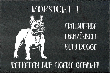 Schieferplatte Französische Bulldogge