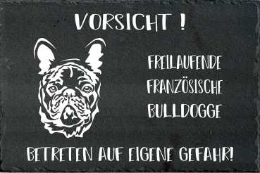 Schieferplatte Französische Bulldogge