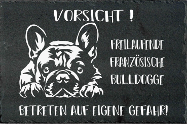 Schieferplatte Französische Bulldogge