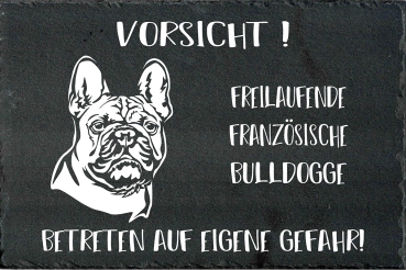 Schieferplatte Französische Bulldogge