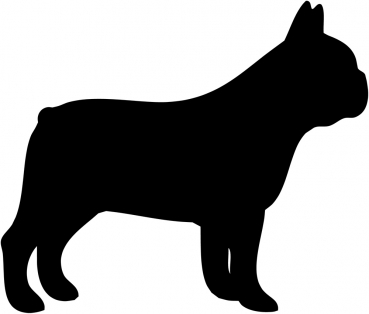 Autoaufkleber Französische Bulldogge stehend Silhouette