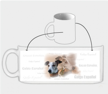 Fototasse Galgo (Spanischer Windhund) Designertasse #11