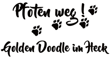Aufkleber "Pfoten weg! Golden Doodle im Heck"