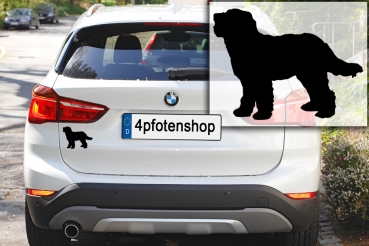 Autoaufkleber Golden Doodle stehend Silhouette